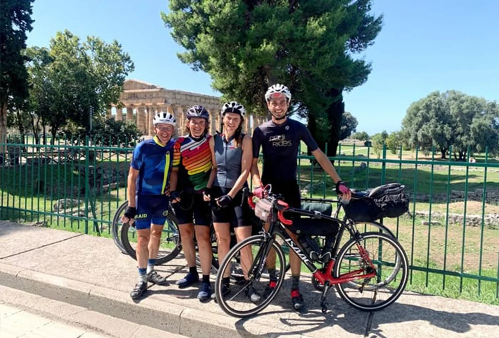 met de fietsen in zuid italië