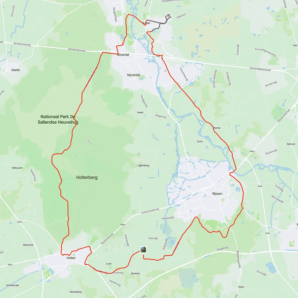 Route 50 kilometer Utrecht Lage Vuursche Soest Zeist Fietsroute van 50 kilometer van Utrecht naar Soest door Soesterduinen